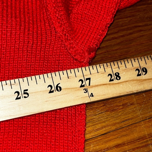 Harper Heritiage red boxy oversized cowl turtleneck size large Francesca’s - Picture 4 of 8